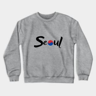 Seoul with Korean Flag Crewneck Sweatshirt